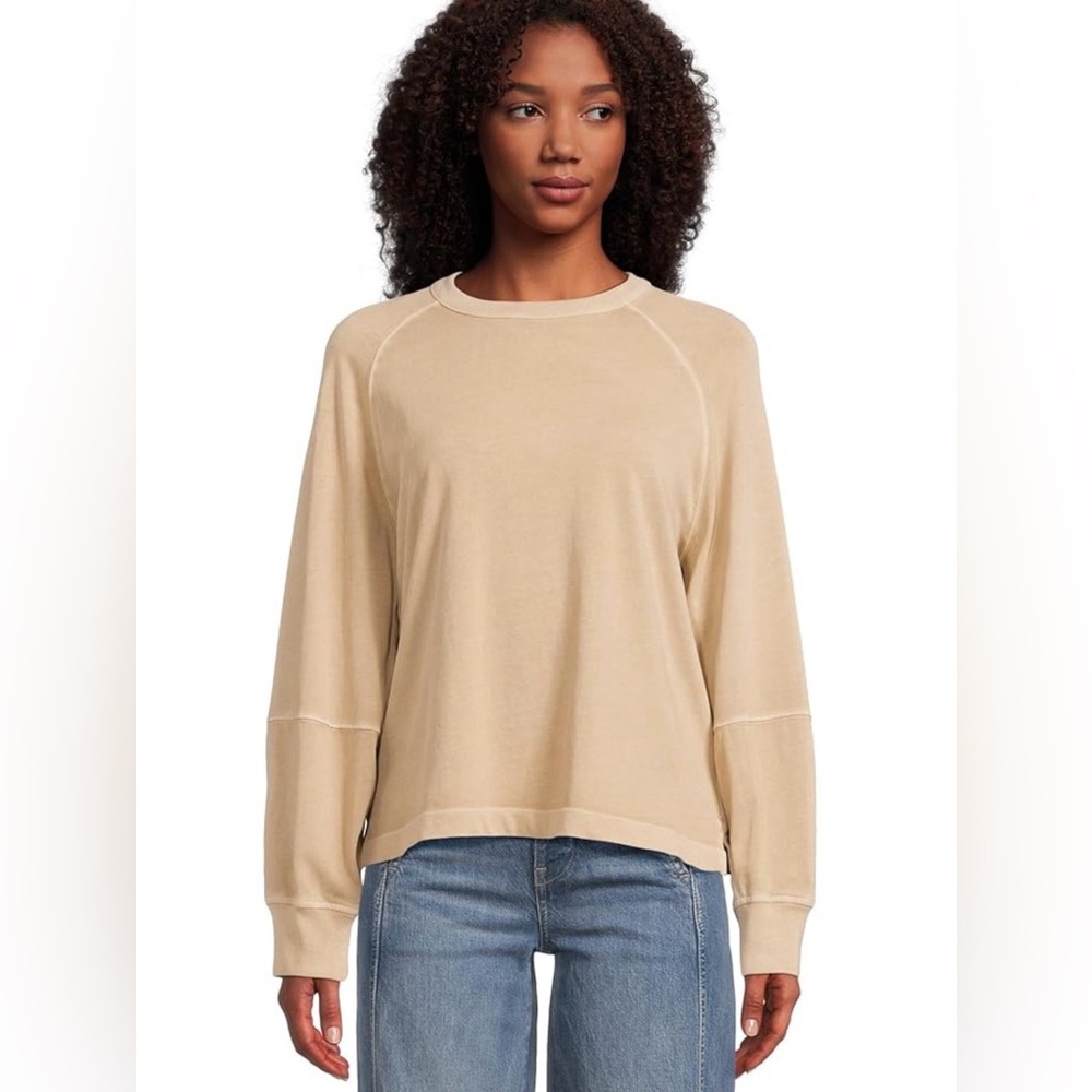 Madewell Relaxed Long-sleeve Reglan Tee/ Pale Blush NWOT